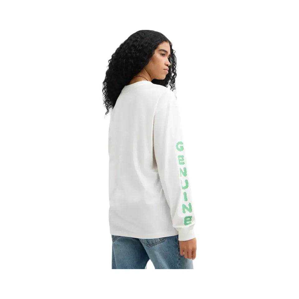 Coach Surf Long Sleeve Relaxed T-Shirt In Organic Cotton White