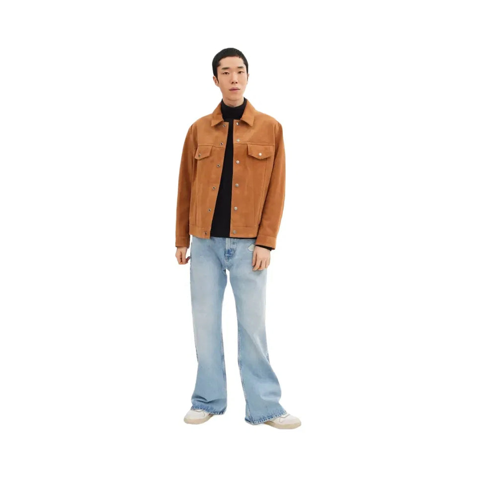 Coach Suede Leather Jacket Tan