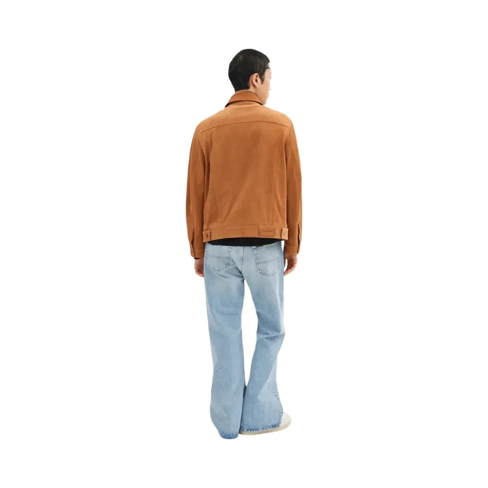 Coach Suede Leather Jacket Tan