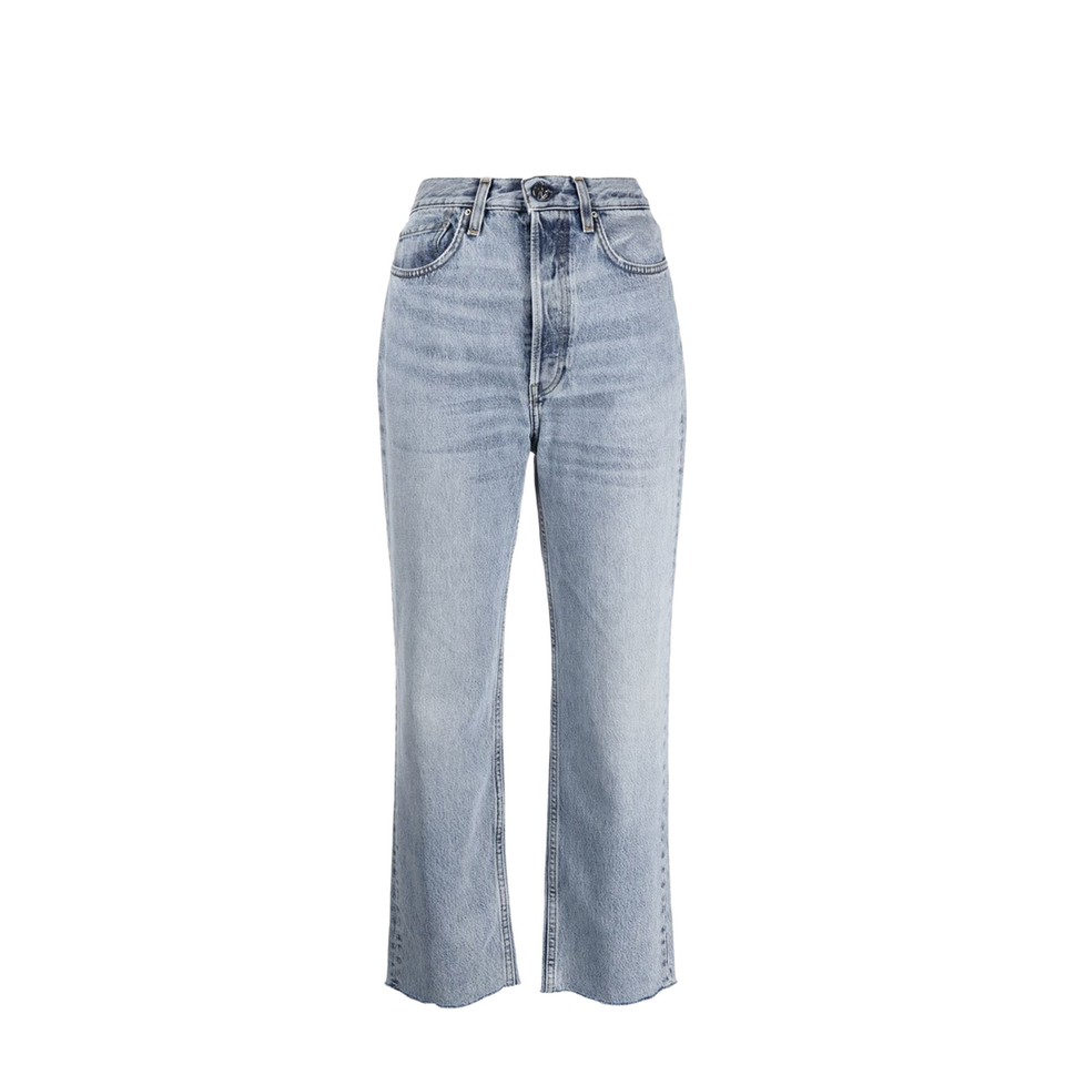 Classic-Cut Cropped Jeans