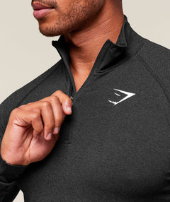 Gymshark Vital 1/4 Zip - Black/Silhouette Grey