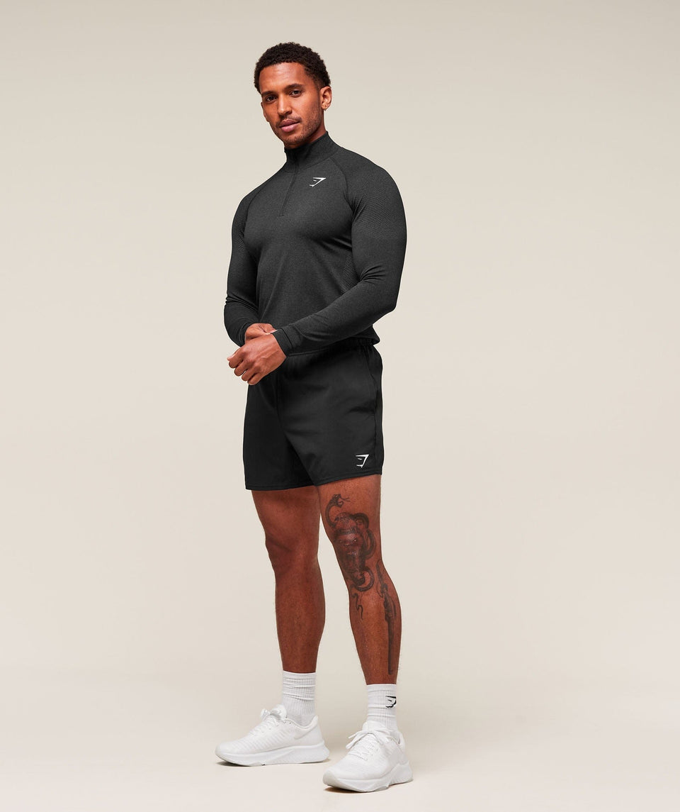 Gymshark Vital 1/4 Zip - Black/Silhouette Grey