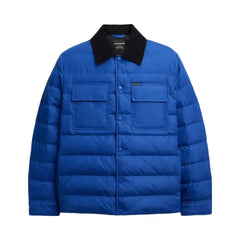 Coach Lightweight Shirt Down Jacket In Recycled Polyester Blue