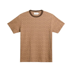 Coach Signature T-Shirt In Organic Cotton Tan Signature