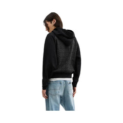 Coach Signature Full Zip Hoodie In Organic Cotton Charcoal Signature