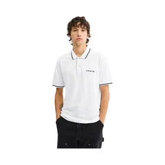 Coach Signature Trim Polo In Regenerative Cotton White