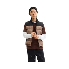 Coach Signature Down Vest In Recycled Polyester Tan Signature