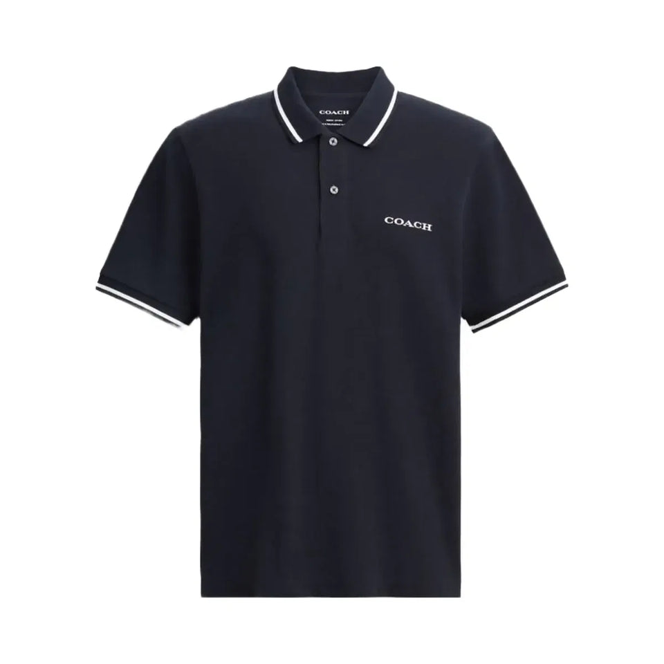 Coach Signature Trim Polo Navy
