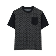 Coach Signature T-Shirt In Organic Cotton Charcoal Signature