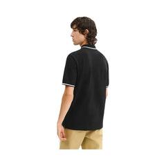 Coach Signature Trim Polo In Regenerative Cotton Black