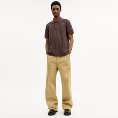 Coach Signature Polo In Organic Cotton Brown Signature