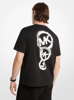 Michael Kors Graphic Logo Cotton Jersey T-Shirt BLACK