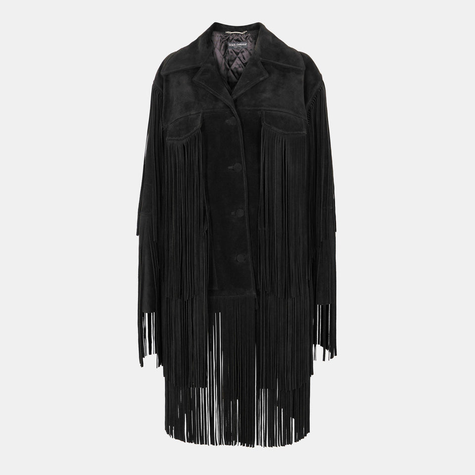 Suede Structured Leather Jacket