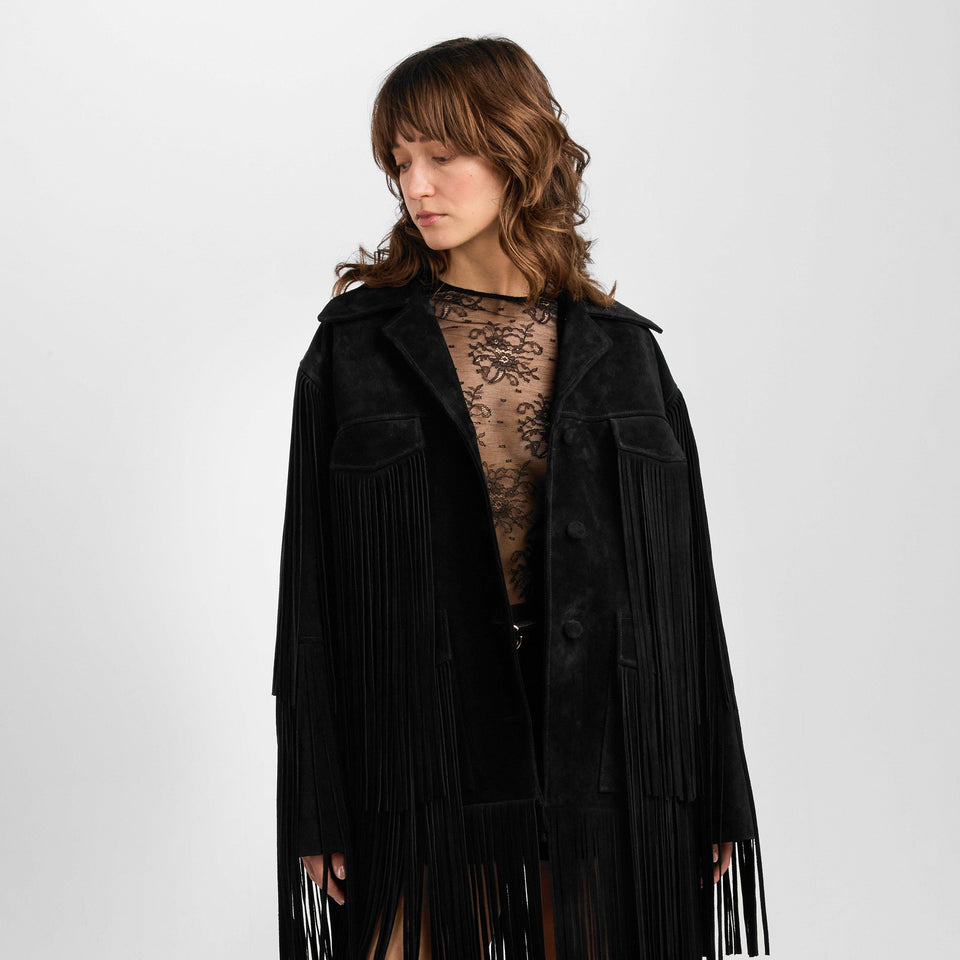 Suede Structured Leather Jacket