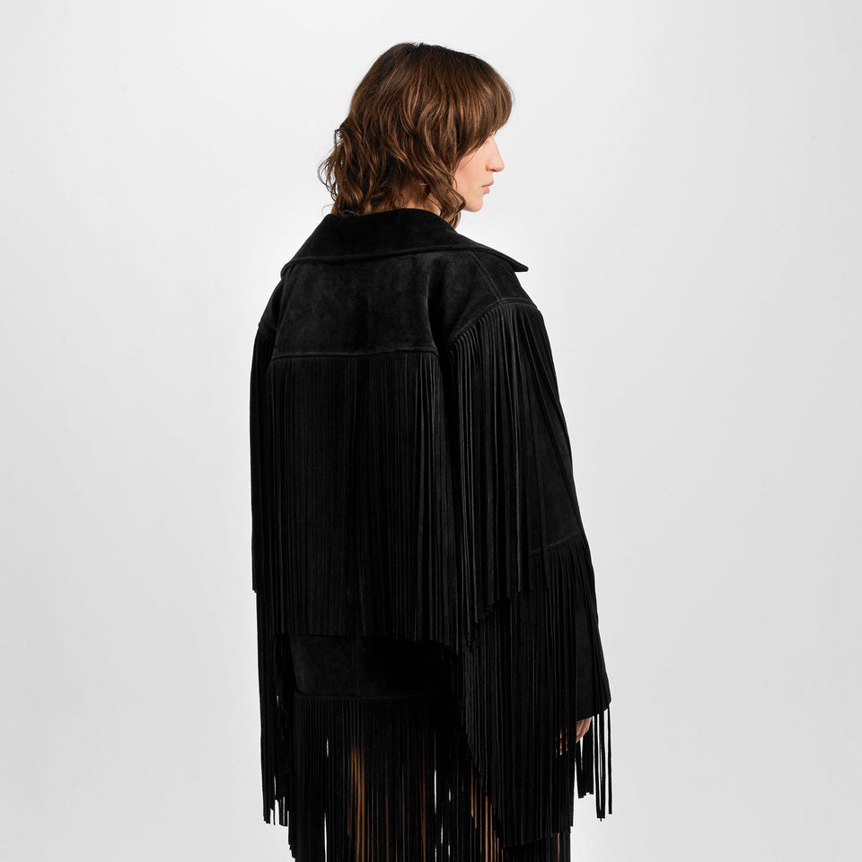 Suede Structured Leather Jacket