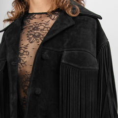 Suede Structured Leather Jacket