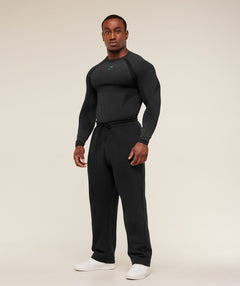 Gymshark Shadow Seamless Long Sleeve T-Shirt - Black/Brand Blue