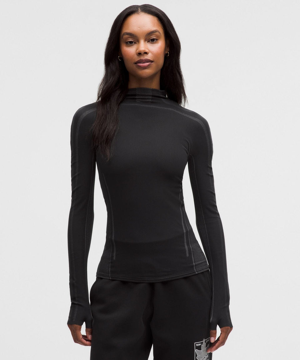 Lululemon Women's Team Canada Women's Seamless Mockneck Base Layer *COC Logo