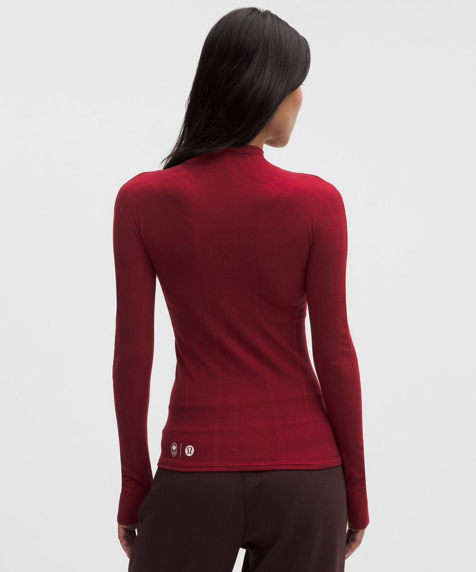 Lululemon Women's Team Canada Women's Seamless Mockneck Base Layer *COC Logo