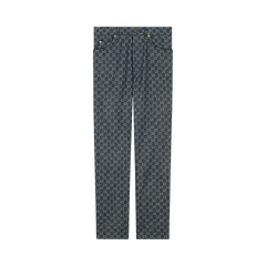 Gucci Eco Washed GG Denim Pant Dark Blue/Ivory