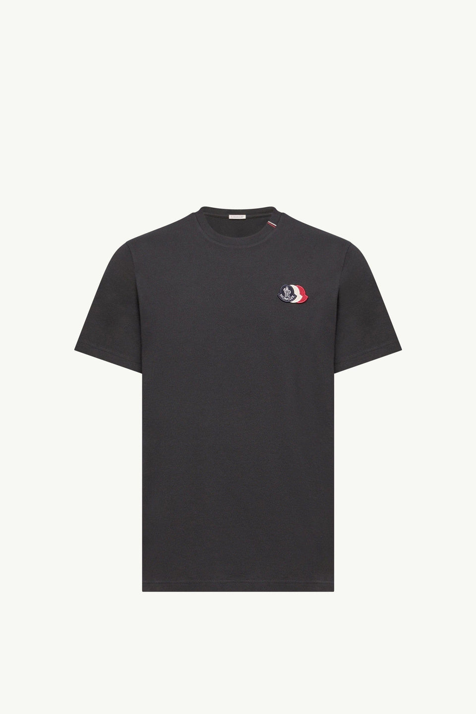 Moncler Embroidered Tricolor Logo Cotton T-Shirt Navy Blue Navy Blue