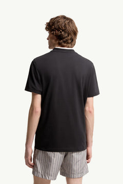 Moncler Embroidered Tricolor Logo Cotton T-Shirt Navy Blue Navy Blue