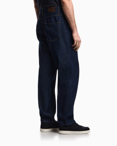 Emporio Armani J73 loose fit jeans in light rinse wash denim