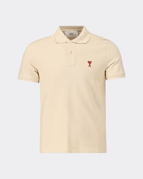 Ami De Coeur Classic Fit Polo T-Shirt champagne