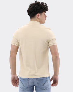 Ami De Coeur Classic Fit Polo T-Shirt champagne