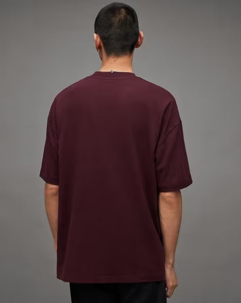 ALL SAINTS HALO SS CREW MARSH RED TSHIRT