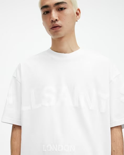 ALL SAINTS BIGGY SS CREW OPTIC WHITE TSHIRT