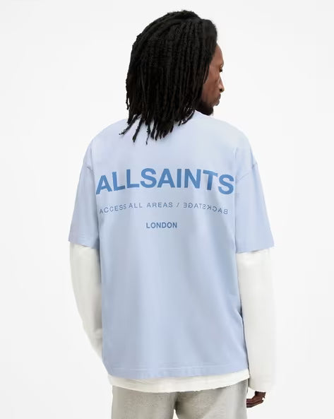 ALL SAINTS ACESS SS CREW BETHEL BLUE TSHIRT