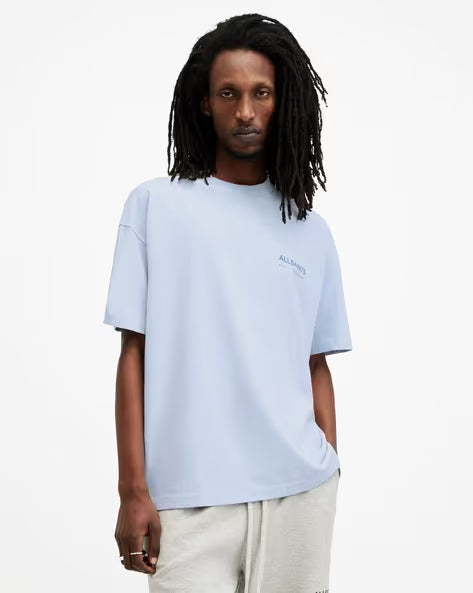 ALL SAINTS ACESS SS CREW BETHEL BLUE TSHIRT