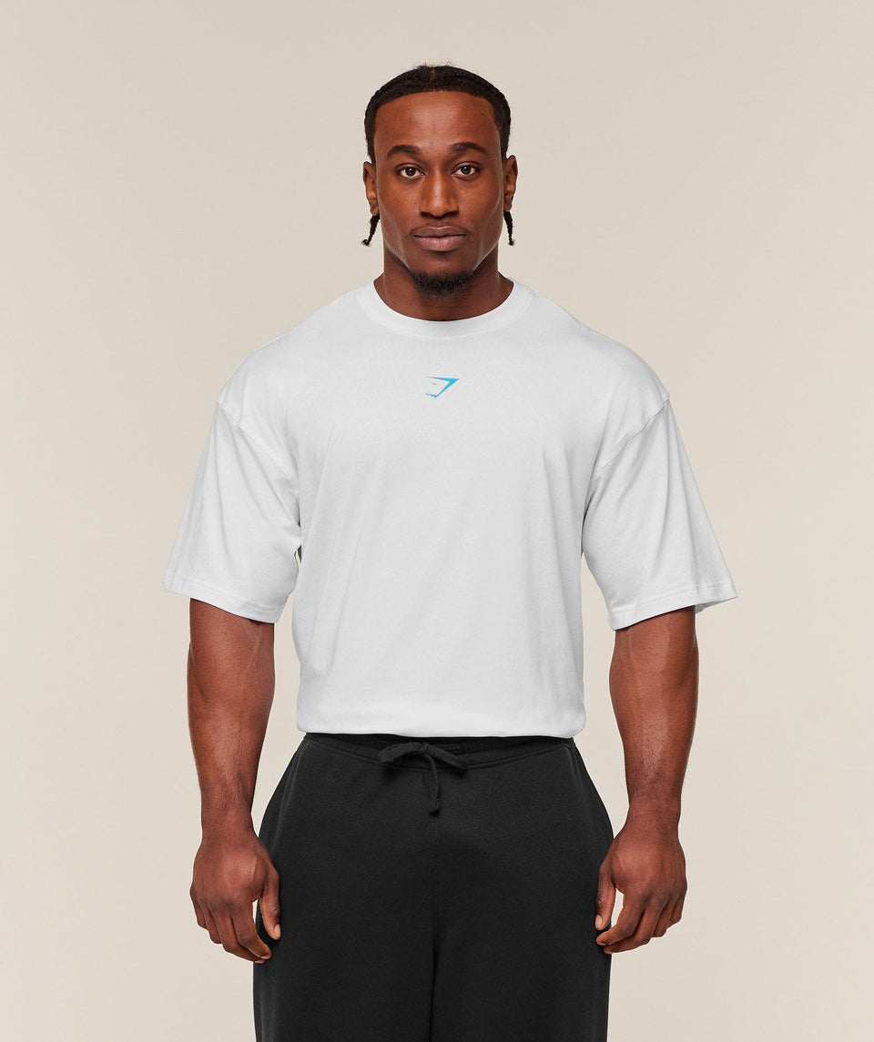 Gymshark Power T-Shirt - GS White/GS Brand Blue