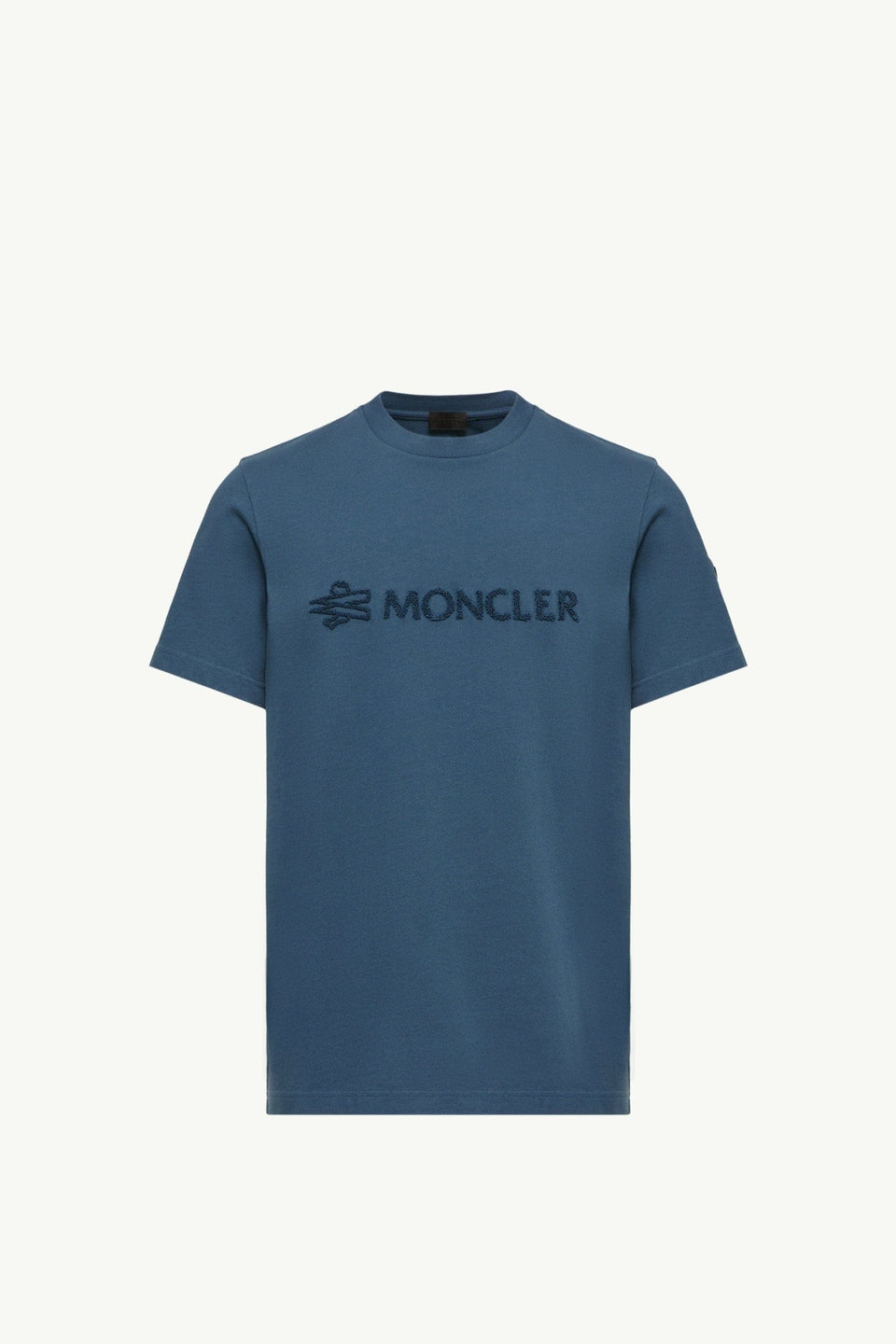 Moncler Logo Cotton T-Shirt Ink Blue Ink Blue