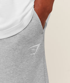 Gymshark Crest Oversized Joggers - Light Grey Core Marl