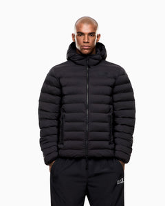 EA7 Water-resistant Winter jacket with a fixed hood