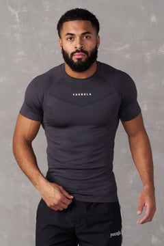 YOUNG LA 475 SuperVillain Compression Tees Charcoal