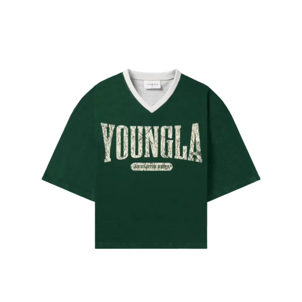 Young LA Football Cropped Jersey Green