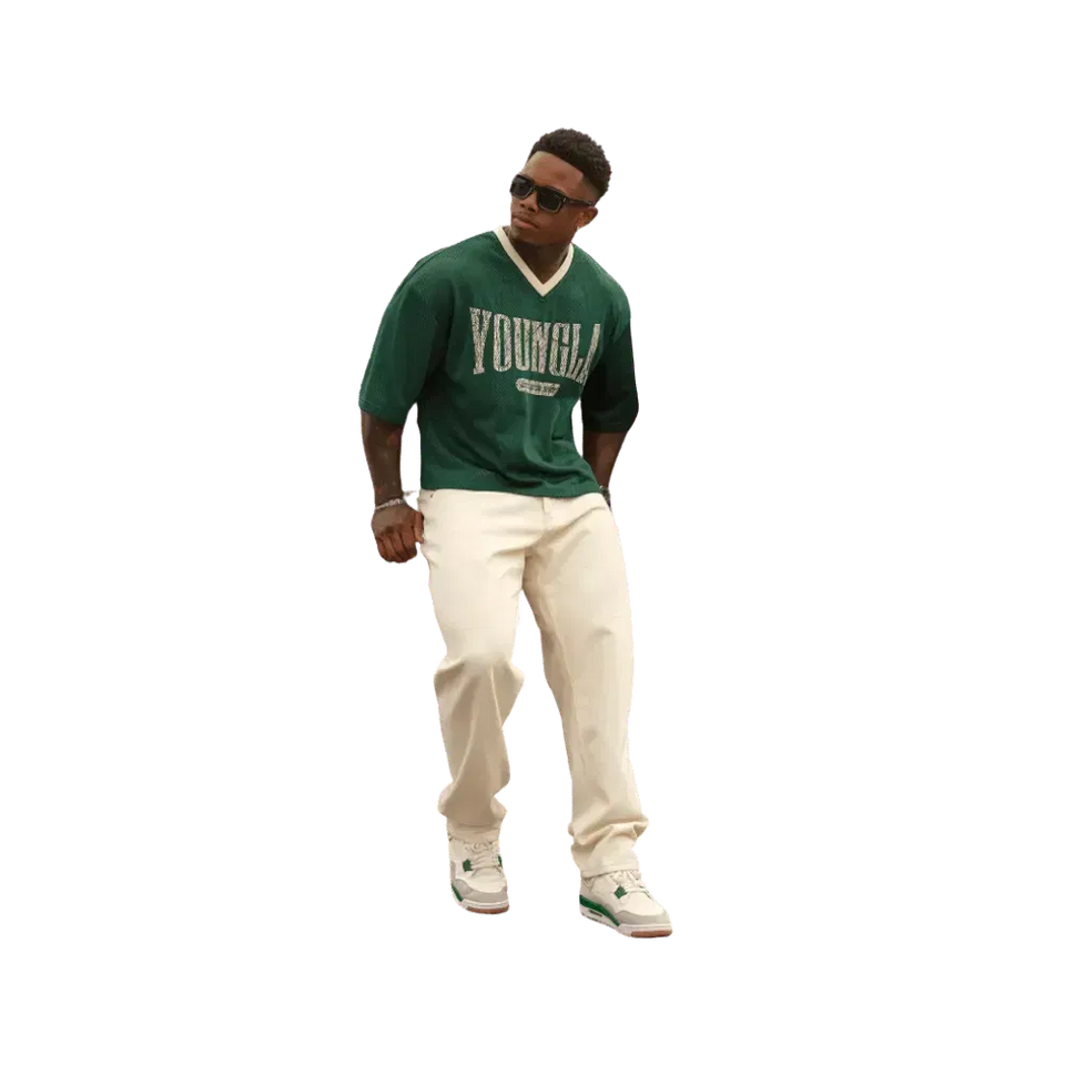 Young LA Football Cropped Jersey Green