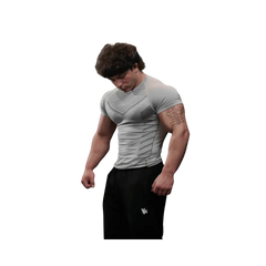 Young LA Superhero Compression Tees Cement
