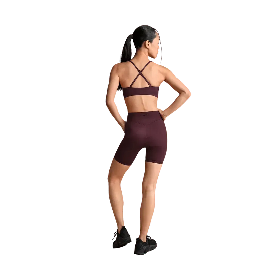 Nike x Skims Shine Women's V-Neck Bra CURRANT