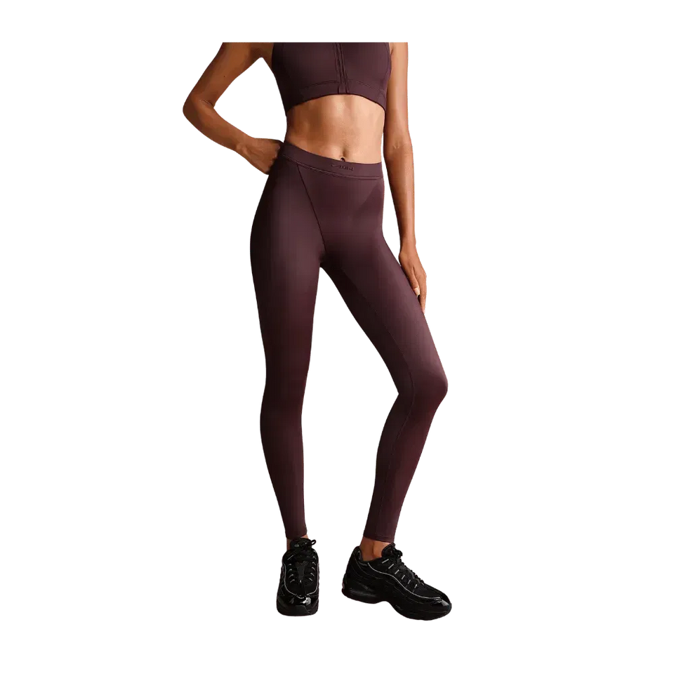 Nike x Skims Shine Women's High-Waisted V-Panel 26" Leggings  CURRANT