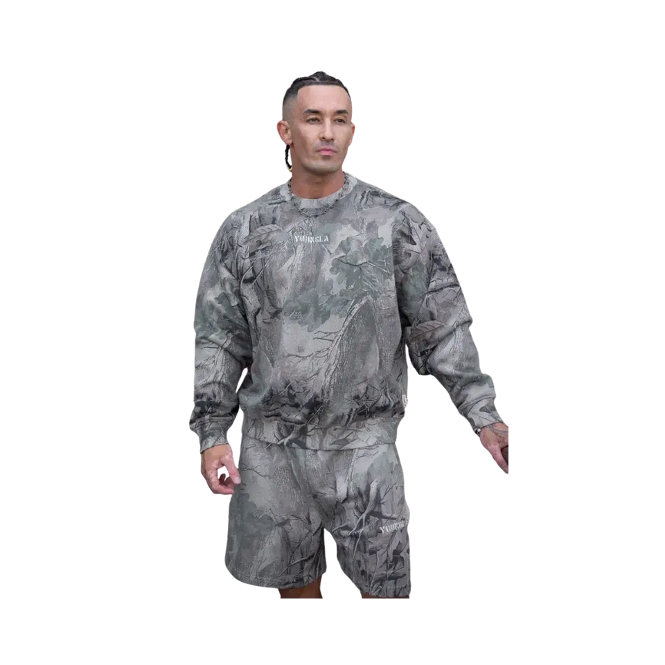 YoungLA Tree Camo Collection Crewnecks Desert Tan Tree Camo