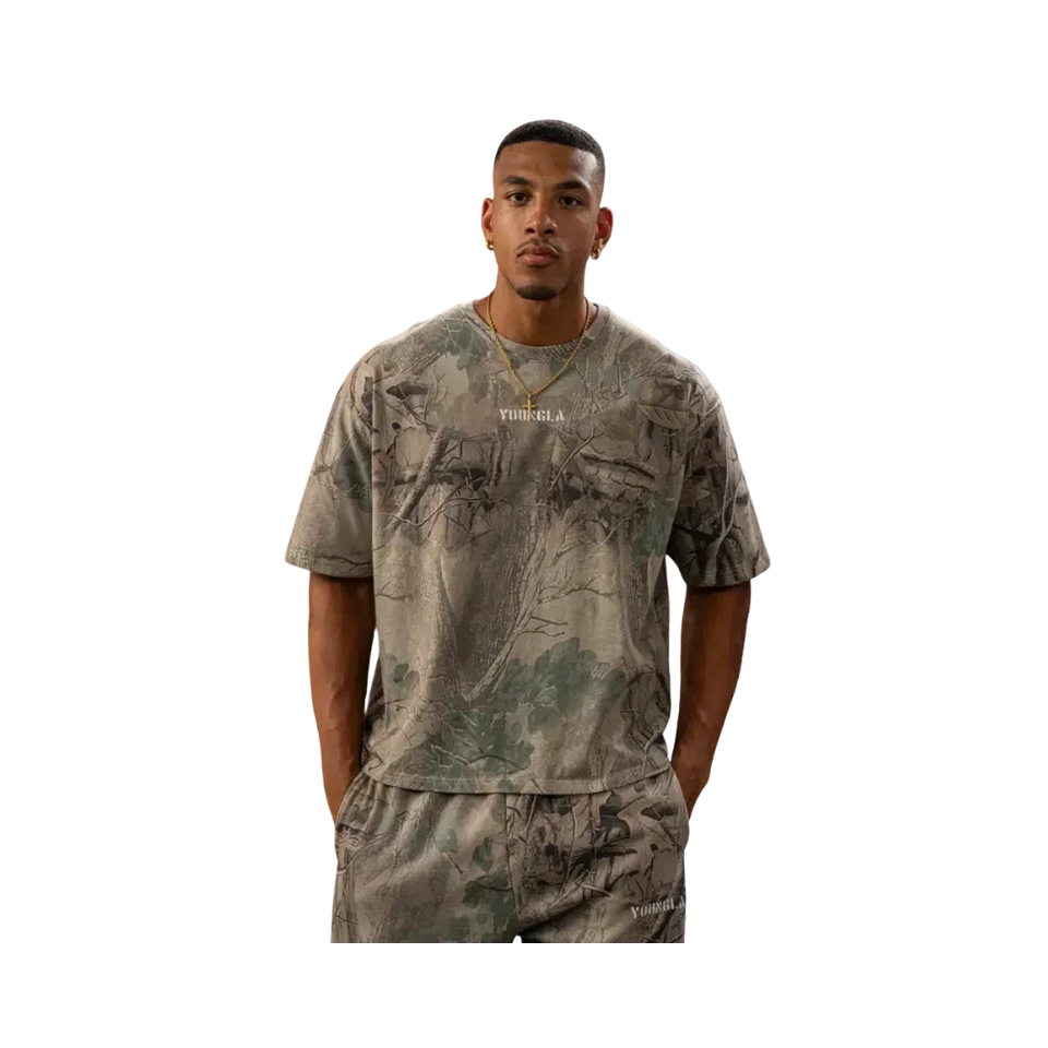 YoungLA Tree Camo Collection Tees Beige Tree Camo