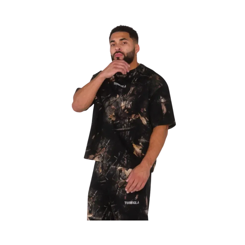 YoungLA Tree Camo Collection Tees Black Tree Camo