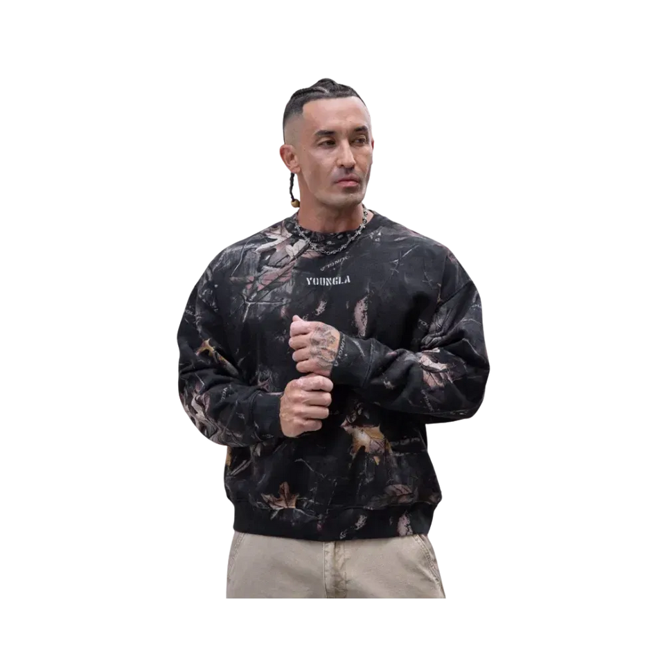 YoungLA Tree Camo Collection Crewnecks Black Tree Camo