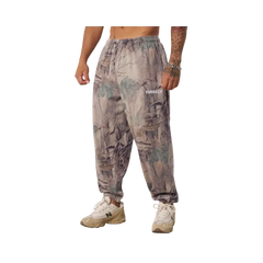 YoungLA Tree Camo Collection Baggy Joggers Beige Tree Camo