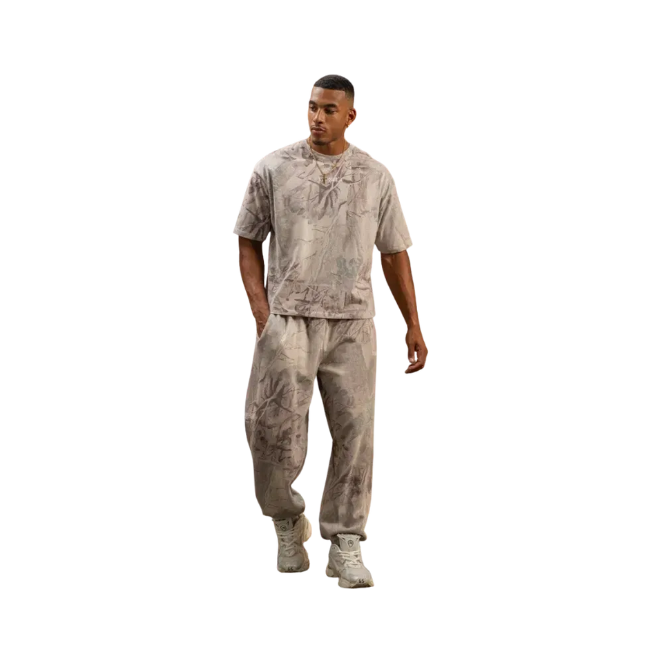 YoungLA Tree Camo Collection Baggy Joggers Beige Tree Camo