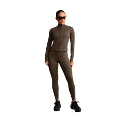 Nike X Skims Matte Women's Mock-Neck Full-Zip Jacket Dark Sepia